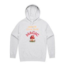 Load image into Gallery viewer, Unleash your potential with our 'Create Your Own Magic' hoodie. This cosy, oversized hoodie is more than just streetwear; it’s a statement. With a relaxed fit and fashionable design, it's the perfect blend of comfort and inspiration, reminding you to create your own magic every day!