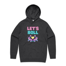 Load image into Gallery viewer, Stay cosy and chic with our 'Let's Roll' women's relaxed fit hoodie. This fashionable oversize hoodie combines comfort and modern style, perfect for effortless layering. Embrace the laid-back vibe in this trendy hoodie, designed for a relaxed fit and casual coolness.