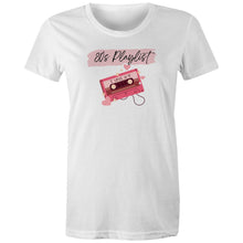 Load image into Gallery viewer, Step into nostalgia with our '80s Playlist' T-Shirt! Relive the vibrant energy of the 1980s with a retro design that pays homage to the era when we curated our favourite songs onto cassette tapes. This tee blends style and memories in every thread. Grab yours now and let the good vibes roll!