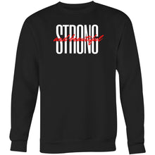 Load image into Gallery viewer, Embrace your inner strength with our Women's Relaxed Fit Sweatshirt featuring the empowering 'Strong & Beautiful' message. This modern, oversized sweatshirt combines comfort and style, reminding you to wear your confidence proudly. Perfect for everyday wear.
