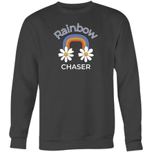 Load image into Gallery viewer, Stay cosy and stylish with our 'Rainbow Chaser' women's sweatshirt. Designed for ultimate comfort, this fashionable oversized sweatshirt features a relaxed fit that’s perfect for modern, laid-back looks. Elevate your casual wardrobe with this trendy and comfortable staple.