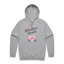 Load image into Gallery viewer, Explore in style with our 'Adventure Awaits' hoodie, the perfect blend of cosy unisex apparel and fashionable streetwear. This modern oversized hoodie offers a relaxed fit, making it a must-have for any adventure. Elevate your look with this trendy hoodie, designed for everyone who loves comfort and style.