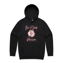 Load image into Gallery viewer, Elevate your style with our women's relaxed fit hoodie, featuring the inspiring slogan 'Live Your Passion.' This modern, oversized hoodie combines fashion and comfort, making it a go-to for casual, cosy days. Perfect for those who love trendy, fashionable oversize hoodies.
