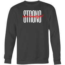 Load image into Gallery viewer, Embrace your inner strength with our Women's Relaxed Fit Sweatshirt featuring the empowering 'Strong & Beautiful' message. This modern, oversized sweatshirt combines comfort and style, reminding you to wear your confidence proudly. Perfect for everyday wear.