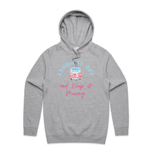 Load image into Gallery viewer, Discover our women's relaxed fit hoodie featuring the empowering slogan 'Laugh it Off and Keep It Moving.' Perfect for casual outings, this modern oversize hoodie blends comfort with style, making it a must-have for anyone who loves fashionable oversize hoodies.