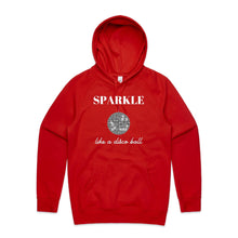 Load image into Gallery viewer, Shine in style with our women's hoodie featuring the slogan 'Sparkle Like a Disco Ball.' This fashionable, oversized hoodie offers a modern, relaxed fit perfect for any occasion. Elevate your casual wardrobe with this must-have piece, ideal for those who love trendy, oversize women's hoodies.
