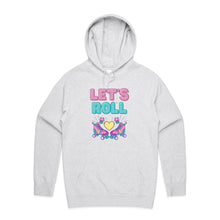 Load image into Gallery viewer, Stay cosy and chic with our 'Let's Roll' women's relaxed fit hoodie. This fashionable oversize hoodie combines comfort and modern style, perfect for effortless layering. Embrace the laid-back vibe in this trendy hoodie, designed for a relaxed fit and casual coolness.