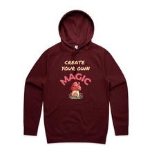 Load image into Gallery viewer, Unleash your potential with our 'Create Your Own Magic' hoodie. This cosy, oversized hoodie is more than just streetwear; it’s a statement. With a relaxed fit and fashionable design, it's the perfect blend of comfort and inspiration, reminding you to create your own magic every day!
