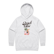 Load image into Gallery viewer, Elevate your casual street style with our 'Beach Vibes' women's hoodie. Perfect for relaxed days, this designer hoodie blends comfort and quality, making it a must-have in your wardrobe. Explore premium women's hoodies that embody effortless style and laid-back elegance.