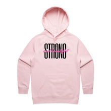 Load image into Gallery viewer, Step into casual street style with our 'Strong and Beautiful' women's regular fit hoodie. Chic and fashion-forward, this high-quality hoodie combines comfort with a powerful message. Explore the latest women's hoodie styles in our exclusive, premium collection—perfect for elevating your wardrobe.