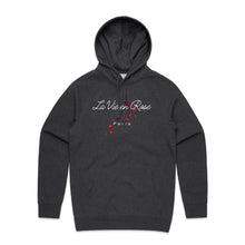 Load image into Gallery viewer, Embrace comfort and style with our women's relaxed fit hoodie featuring the message 'La Vie en Rose.' This modern, fashionable, oversized hoodie offers a cosy feel and a chic look, perfect for adding a touch of elegance to your casual wardrobe.