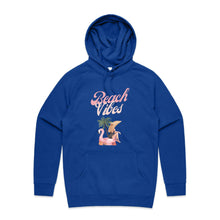 Load image into Gallery viewer, Embrace the essence of summer with our 'Beach Vibes' relaxed fit hoodie. Ideal for cool evenings, this hoodie is your go-to for summer nights, beach barbecues, and sunset watching. With an oversized fit and cosy pocket, it keeps you warm and stylish, embodying the laid-back beach lifestyle in every detail.