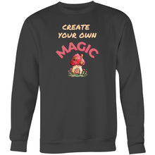 Load image into Gallery viewer, Unleash your inner magic with our 'Create Your Own Magic' sweatshirt. Crafted for comfort and style, this sweatshirt is perfect for anyone who believes in the power of creating their own destiny. Designed for a relaxed fit, this cosy, comfortable piece is perfect for women seeking fashionable oversized sweatshirts.