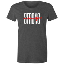 Load image into Gallery viewer, Embrace your inner strength with our 'Strong and Beautiful' women's affirmation t-shirt. Featuring an empowering quote, this inspirational message tee is perfect for spreading positivity. Wear it as a daily reminder of your resilience and beauty. Shop our uplifting slogan and motivation t-shirts today!