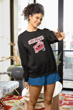 Load image into Gallery viewer, Cosy up in our '80s Playlist' oversized sweatshirt! Embrace retro vibes with a nostalgic design that takes you back to when we recorded tunes on cassette tapes. Perfect for women who love a relaxed fit without sacrificing style, this retro-inspired sweatshirt elevates your wardrobe with ultimate comfort and nostalgia.