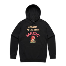 Load image into Gallery viewer, Unleash your potential with our 'Create Your Own Magic' hoodie. This cosy, oversized hoodie is more than just streetwear; it’s a statement. With a relaxed fit and fashionable design, it's the perfect blend of comfort and inspiration, reminding you to create your own magic every day!