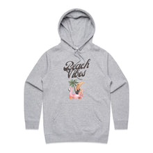 Load image into Gallery viewer, Elevate your casual street style with our 'Beach Vibes' women's hoodie. Perfect for relaxed days, this designer hoodie blends comfort and quality, making it a must-have in your wardrobe. Explore premium women's hoodies that embody effortless style and laid-back elegance.