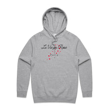 Load image into Gallery viewer, Embrace comfort and style with our women's relaxed fit hoodie featuring the message 'La Vie en Rose.' This modern, fashionable, oversized hoodie offers a cosy feel and a chic look, perfect for adding a touch of elegance to your casual wardrobe.
