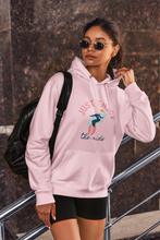 Load image into Gallery viewer, Embrace casual street style with our 'Just Enjoy the Ride' women's hoodie. This chic and fashionable hoodie combines comfort with an empowering message, making it a standout piece in any wardrobe. Part of our premium women's hoodie collection, it’s perfect for effortless everyday style.