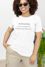 Load image into Gallery viewer, Shop our Women's T-Shirt with the witty message, 'Multitasking - Screwing Up Several Things at Once.' Perfect for those who love funny message T-shirts, this quirky and humorous tee is sure to make you laugh out loud. Add a touch of humour to your wardrobe with this catchy quote shirt.