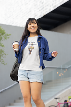 Load image into Gallery viewer, Discover our women's 100% organic cotton t-shirt featuring the uplifting slogan "No Rain, No Flowers." This eco-friendly, premium sustainable tee is part of our top-quality organic t-shirts collection. Embrace style and sustainability with our premium organic cotton apparel.