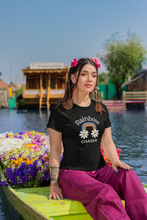 Load image into Gallery viewer, Embrace vibrant style with our 'Rainbow Chaser' women's t-shirt, crafted from 100% organic cotton. This eco-friendly, premium sustainable tee combines top-quality comfort with a bold slogan, making it the best choice for those seeking stylish and conscious organic clothing.