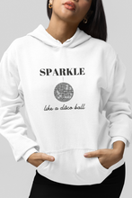 Load image into Gallery viewer, Elevate your style with our women's hoodie featuring the slogan 'Shine Bright Like a Diamond.' This chic, high-quality hoodie is perfect for casual urban wear, blending exclusive designer flair with the latest women's hoodie styles. Discover the ultimate in fashionable, casual comfort.
