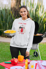 Load image into Gallery viewer, Stay stylish and cosy with our 'Time to Shine' women's hoodie. Perfect for casual days, this chic, high-quality hoodie combines comfort and fashion effortlessly. Elevate your wardrobe with our premium women's hoodie collection, designed for laid-back summer vibes.