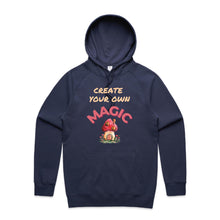 Load image into Gallery viewer, Unleash your potential with our 'Create Your Own Magic' hoodie. This cosy, oversized hoodie is more than just streetwear; it’s a statement. With a relaxed fit and fashionable design, it's the perfect blend of comfort and inspiration, reminding you to create your own magic every day!
