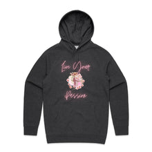 Load image into Gallery viewer, Elevate your style with our women's relaxed fit hoodie, featuring the inspiring slogan 'Live Your Passion.' This modern, oversized hoodie combines fashion and comfort, making it a go-to for casual, cosy days. Perfect for those who love trendy, fashionable oversize hoodies.