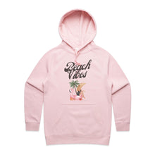 Load image into Gallery viewer, Elevate your casual street style with our 'Beach Vibes' women's hoodie. Perfect for relaxed days, this designer hoodie blends comfort and quality, making it a must-have in your wardrobe. Explore premium women's hoodies that embody effortless style and laid-back elegance.