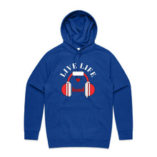 Load image into Gallery viewer, Embrace bold style with our 'Live Life Loud' women's relaxed fit hoodie. This modern, fashionable oversized hoodie offers ultimate comfort and a trendy, laid-back look. Perfect for casual wear, it's the ideal piece for those who love chic, oversize women's hoodies with a statement.