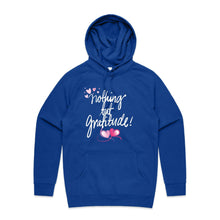 Load image into Gallery viewer, Stay stylish and comfortable in our fashionable oversized women's hoodie featuring the message 'Nothing but Gratitude.' This modern, relaxed fit hoodie is perfect for casual wear, blending cosy comfort with chic style. A must-have for those who love trendy, oversized hoodies.