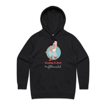 Load image into Gallery viewer, Discover our 'Keeping It Real' women's regular fit hoodie. Perfect for casual street style, this fashionable and high-quality hoodie combines comfort and style. Part of our premium women's hoodie collection, it's a must-have for stylish ladies who love casual, laid-back fashion.