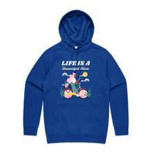 Load image into Gallery viewer, Embrace comfort and style with our fashionable oversized women's hoodie, featuring a relaxed fit and the inspiring slogan 'Life is a beautiful ride.' Perfect for a modern look, this premium hoodie offers cosy vibes while keeping you effortlessly chic. Shop now for your go-to casual staple!