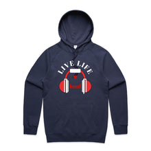 Load image into Gallery viewer, Embrace bold style with our 'Live Life Loud' women's relaxed fit hoodie. This modern, fashionable oversized hoodie offers ultimate comfort and a trendy, laid-back look. Perfect for casual wear, it's the ideal piece for those who love chic, oversize women's hoodies with a statement.