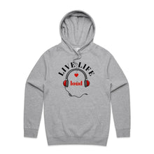 Load image into Gallery viewer, Embrace bold style with our &#39;Live Life Loud&#39; women&#39;s relaxed fit hoodie. This modern, fashionable oversized hoodie offers ultimate comfort and a trendy, laid-back look. Perfect for casual wear, it&#39;s the ideal piece for those who love chic, oversize women&#39;s hoodies with a statement.
