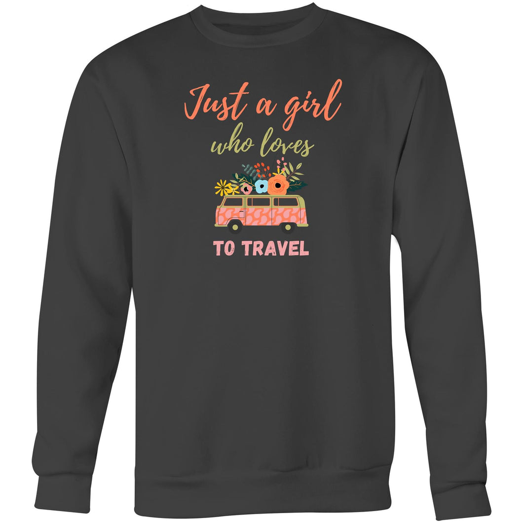 Stay cosy and stylish with this 'Just a Girl Who Loves to Travel' sweatshirt. Designed with a modern oversized fit, it's perfect for those who value comfort and fashion. This relaxed-fit sweatshirt is ideal for travel lovers who want a fashionable, comfortable layer for any adventure.