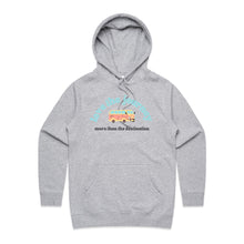 Load image into Gallery viewer, Explore our &#39;Love the Journey&#39; hoodie, a stylish addition to your casual streetwear collection. Part of our high-quality premium women&#39;s hoodies, this chic regular-fit design offers comfort and urban flair. Perfect for any adventure, it&#39;s a must-have in fashionable women&#39;s hoodies.
