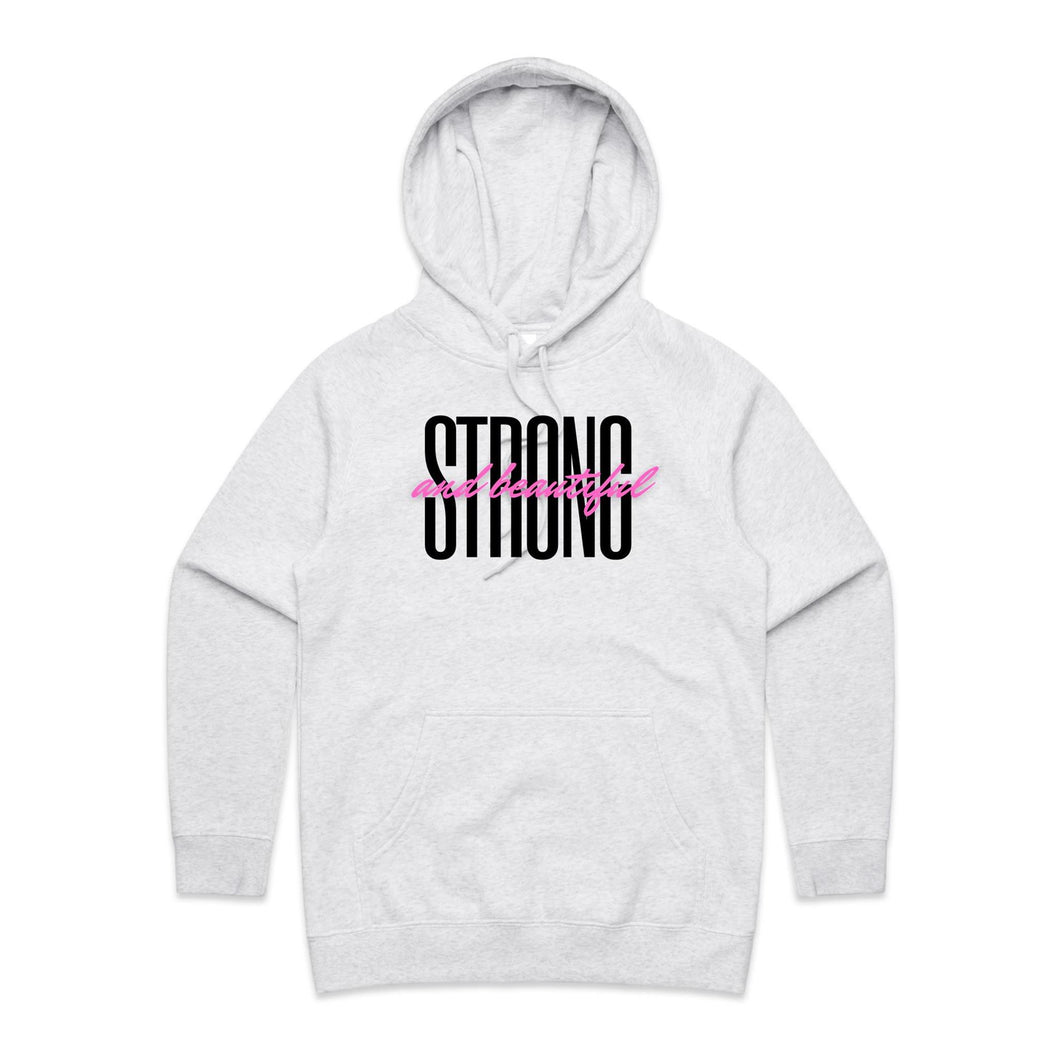 Step into casual street style with our 'Strong and Beautiful' women's regular fit hoodie. Chic and fashion-forward, this high-quality hoodie combines comfort with a powerful message. Explore the latest women's hoodie styles in our exclusive, premium collection—perfect for elevating your wardrobe.