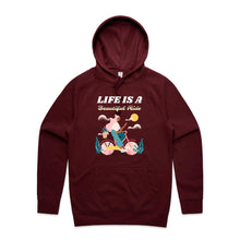 Load image into Gallery viewer, Embrace comfort and style with our fashionable oversized women&#39;s hoodie, featuring a relaxed fit and the inspiring slogan &#39;Life is a beautiful ride.&#39; Perfect for a modern look, this premium hoodie offers cosy vibes while keeping you effortlessly chic. Shop now for your go-to casual staple!
