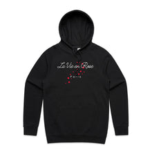 Load image into Gallery viewer, Embrace comfort and style with our women&#39;s relaxed fit hoodie featuring the message &#39;La Vie en Rose.&#39; This modern, fashionable, oversized hoodie offers a cosy feel and a chic look, perfect for adding a touch of elegance to your casual wardrobe.
