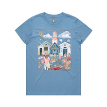 Load image into Gallery viewer, Embrace vintage coastal charm with our Seaside Escape Signature Tee—retro graphics, sun-soaked nostalgia and timeless beach-day style in one classic piece.
