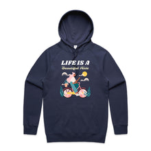 Load image into Gallery viewer, Embrace comfort and style with our fashionable oversized women&#39;s hoodie, featuring a relaxed fit and the inspiring slogan &#39;Life is a beautiful ride.&#39; Perfect for a modern look, this premium hoodie offers cosy vibes while keeping you effortlessly chic. Shop now for your go-to casual staple!
